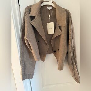 Taupe Knit Cropped Sweater